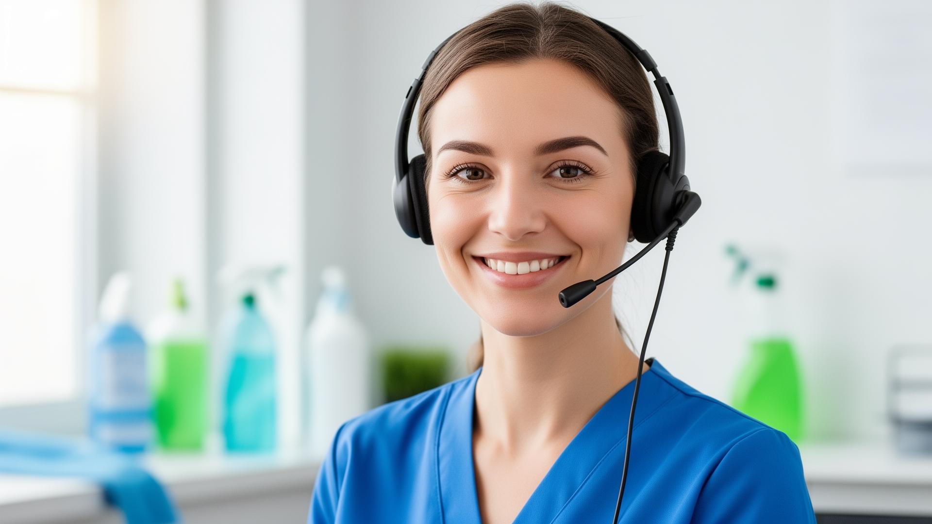 Cleaning company customer service representative